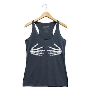 Skeleton Hands Halloween Shirt, Muscle Tank Top, Women Tank Top, Halloween Costume Shirt, Black Shirt, Gothic, Funny Shirt, Halloween Tank