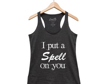 Halloween Shirt - Tank Top for Women with Saying - Gothic Women Tank Top - Triblend Racerback Tank Top - Halloween Costume - Funny Halloween