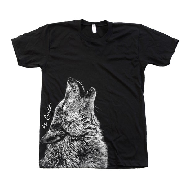 Howling Wolf T-Shirt: Unisex Crew Neck, Animal Graphic Print