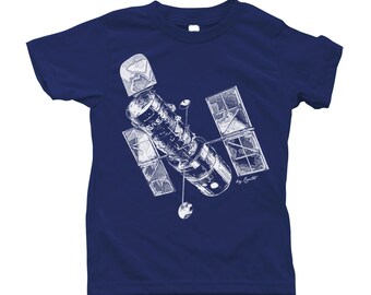 Kid Tshirt, Hubble T-shirt, Shirt for Boy, Tshirt for Girl, NASA T Shirt, Graphic Tee, Space Tshirt, Birthday Gift, Cute Screenprint Shirt