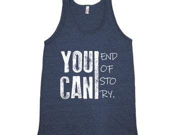 Graphic Tank Top, I Can Shirt, Workout Tank Top, Mens Tank Top, Summer Shirt, Inspirational Shirt, Black Tank Top, Graphic Tee, Womens Tank
