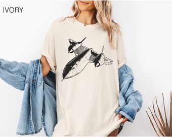 SR 71 T shirt, Comfort Colors® Unisex T-shirt, Women's T-shirt, Military Shirt, Blackbird  T-shirt, Retro T-shirt, 100% Cotton, Graphics