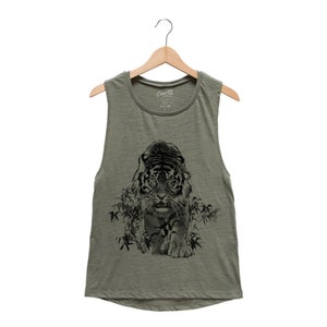 Tiger Shirt - Shirt for Women - Muscle Tank - Womens Shirt - Summer Shirt - Vacay Shirt - Gift for Women - Tank Top for Women - Animal Print