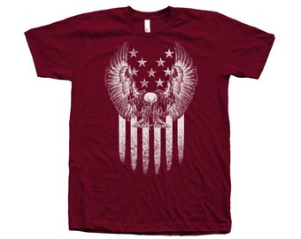 Ready to ship, Size Large, Eagle Tshirt, America tshirt, American flag shirt, distressed flag, USA, Merica, 4th of July Shirt, Mens Shirt