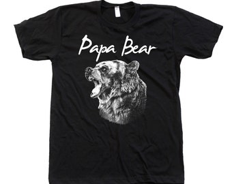 Papa Bear Tshirt for Men Gift for Dad Graphic Tee Gift for Men Shirt Animal T-shirt Gift for Granpa