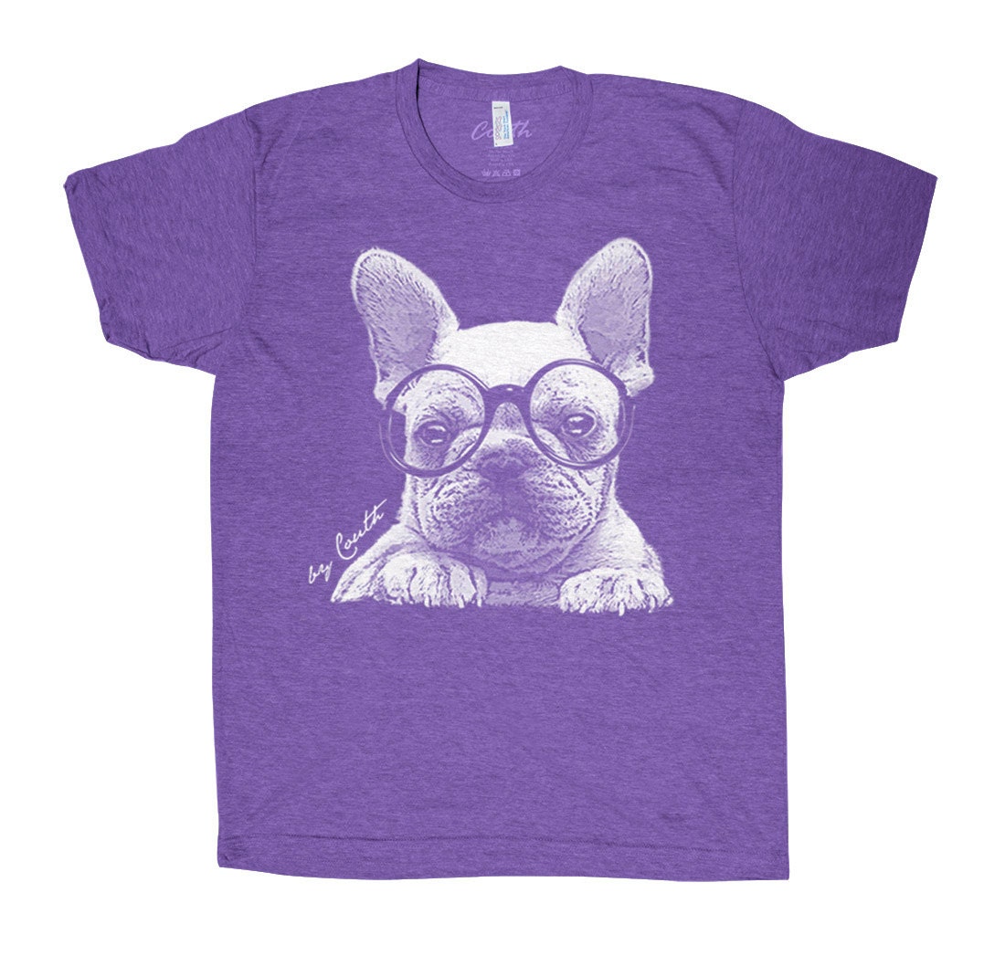 French Bulldog Tshirt Men Graphic Tee Custom Hand Screen Etsy