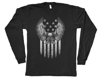 Eagle Shirt, Eagle Sleeve Tshirt, Animal Shirt, USA Shirt, 4th of July Tshirt, Funny Shirt, Birthday Gift, Flag Tshirt, Merica Shirt