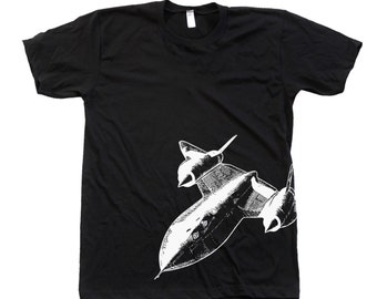 Mens T-shirt, SR-71 T-shirt, Blackbird T-shirt, Crew neck, Airplane T-shirt, Unisex T-shirt, Graphic Tee, Black T-shirt