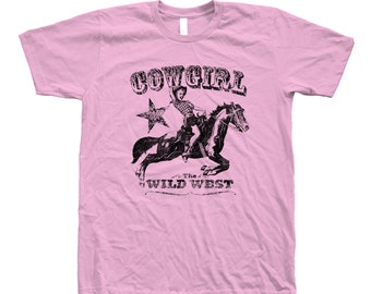 Cowgirl T shirt, Unisex T-shirt, Women's T-shirt, Country Shirt, Horse T-shirt, Rodeo T-shirt, 100% Cotton, Graphics, Summer Shirt