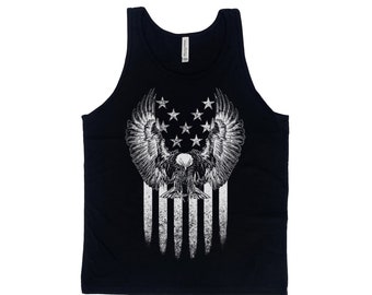 American Flag Eagle Tank Top: Unisex Patriotic Apparel