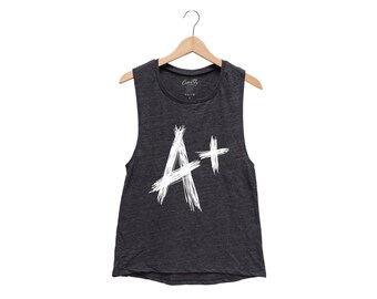 Workout Tank Top, Women's Flowy Scoop Muscle Tank, Muscle Tee, Workout, Gym, Yoga, Fitness, Summer, Black Shirt, Funny Shirt, Back to School