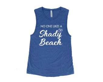 Funny Ocean Graphic Tank Top: Women's Beach Yoga Shirt