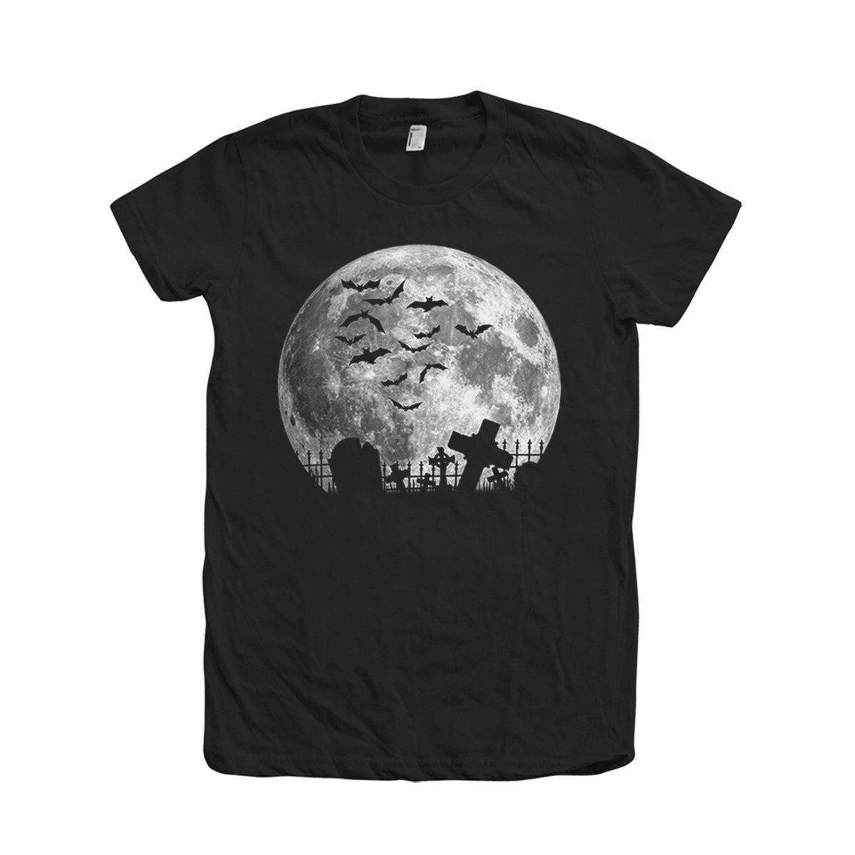 Halloween Full Moon Women Tshirt Custom Hand Screen Print | Etsy