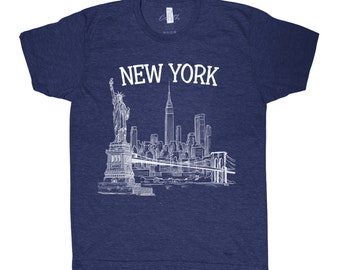New York Shirt, Shirt for Women, Men T-shirt, Crew Neck, State T shirt, Home Shirt, Short Sleeve Tshirt, Triblend Tshirt, Vacay Shirt