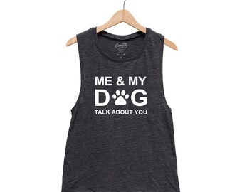 Dog Lover Tank Top, Women's Flowy Scoop Muscle Tank, Dog Shirt, Frenchie Tank Top, Dog Tank Top, Dog Mom, Dog Lover, Funny Shirt