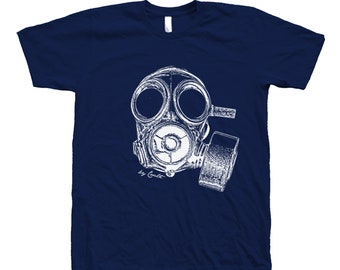 Vintage Gas Mask Graphic Tee: Steampunk Military Shirt - Etsy