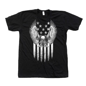 Camiseta con la bandera del águila americana, atuendo del 4 de julio, Día de la Independencia de Estados Unidos, camiseta gráfica, ropa para hombre, camiseta de cumpleaños, regalo para papá.