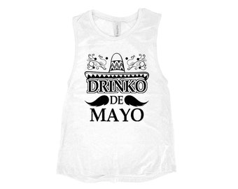 Womens Clothing, Muscle Tee, Cinco de Mayo Gift, Muscle Tank, Cute Shirt, Summer Shirt, Vacay Shirt, Gift for Women, Tank Top for Women