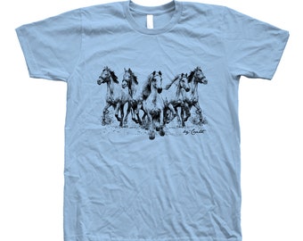 T-shirt cheval, chemise cheval, t-shirt animal, cadeau pour papa, cadeau pour lui, chemise drôle, sérigraphie, t-shirt graphique, cadeau d'anniversaire, cadeau de Noël