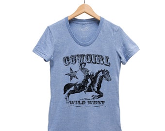 Cowgirl T-shirt, Junior Tshirt, Rodeo Shirt, Country Life, Country Apparel, Triblend Shirt, Screen Print, Western Graphic Tee, Girls T-shirt