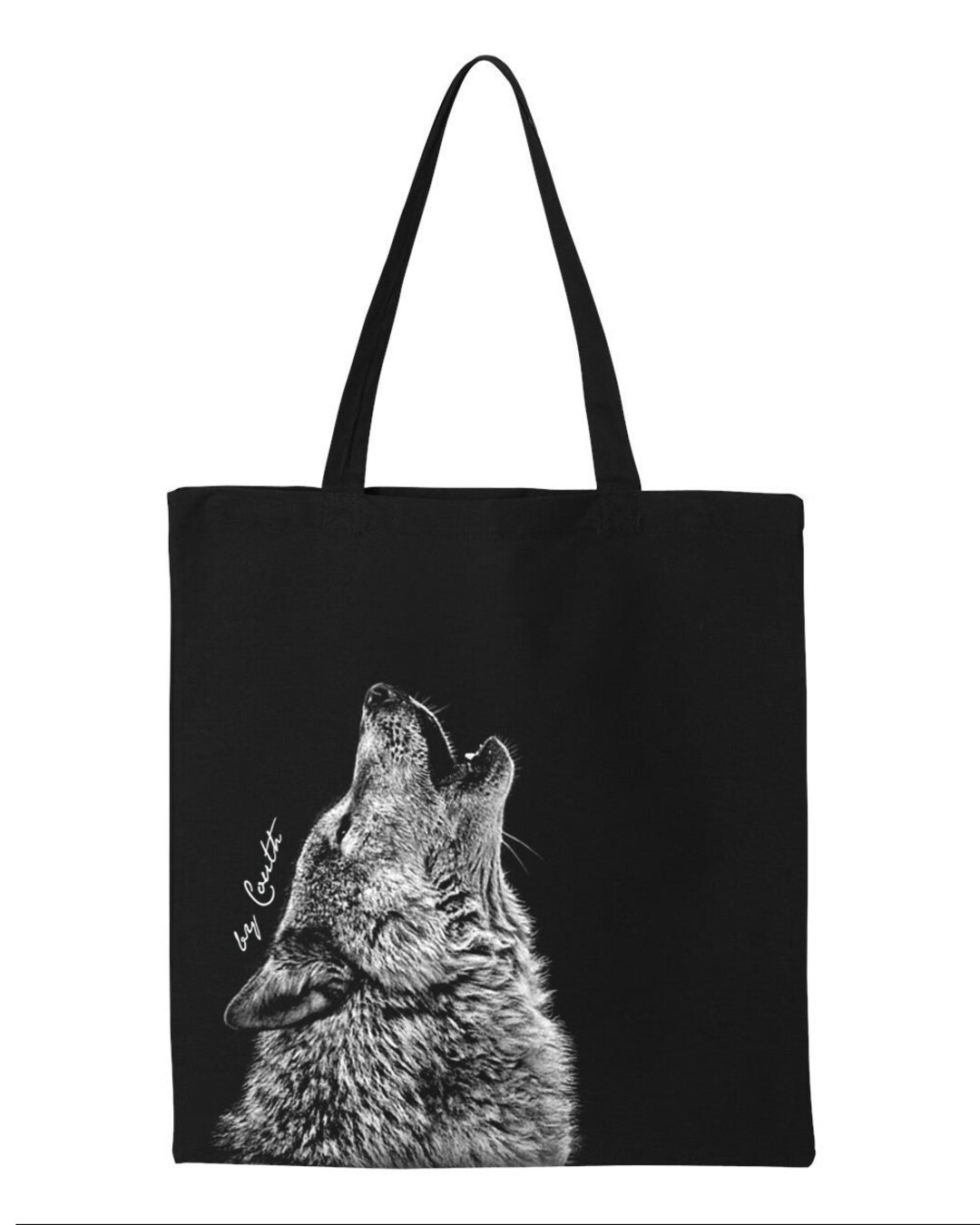 Wolf Tote Bag, Cute Bag, Grocery Bag, Reusable Bag, Market Bag, Cotton
