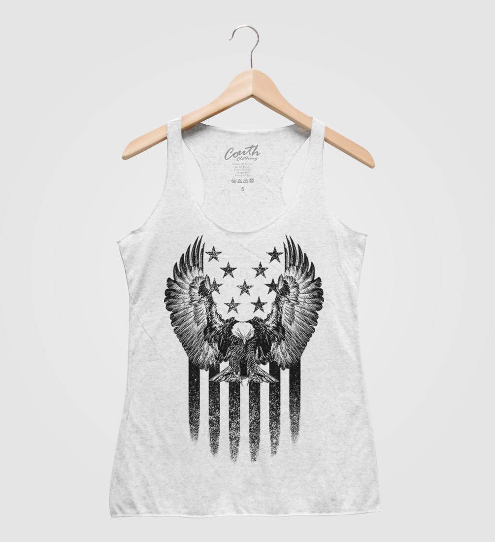 4th of JULY American Eagle Women Tank Top Triblend Racerback Etsy