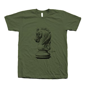 Chess T-shirt, Knight T Shirt, Unisex T-shirt, Men&#39;s T-shirt, Screen Print. Crew Neck Tshirt , Gifr for Men, Dad Gift