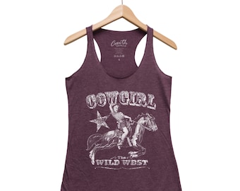 Cowgirl Tank Top for Women Shirt for Concert Gift for Women Western Shirt Graphic Tee for Country Girl Racerback Tank Top Rodeo Shirt