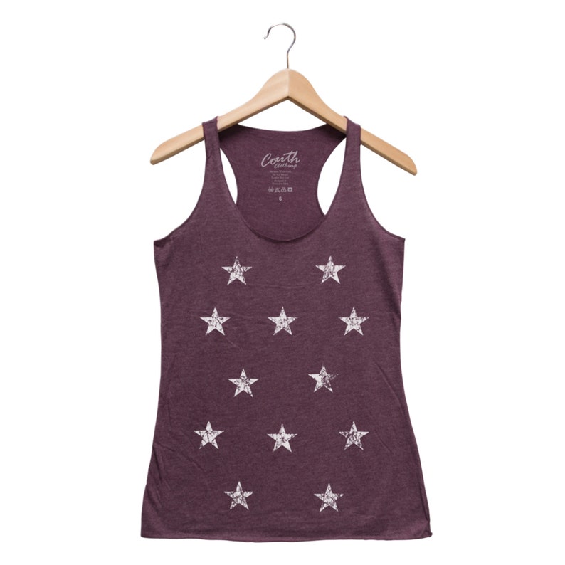Star Tank Top for Women, Gift for Women Graphic Tee, Gift for Friend, Space Tank Top, Black Tank Top, Raceback Gift for Girl Friend Maroon