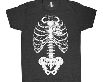 Halloween Shirt for Men Skeleton T shirt Gothic T-shirt Gift for Friend Spooky Skeleton Tshirt Fall Shirt for Women Halloween Tshirt