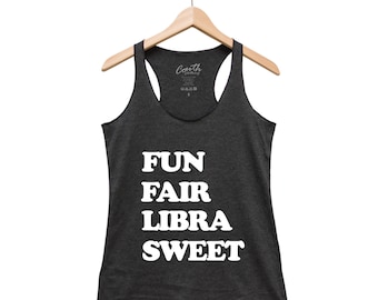 Libra Tank Top, Women Tank Top, Racerback Tank Top, Birth Sign Shirt, Gift for Birthday, Gift for Women, Personality Shirt, Zodiac Shirt