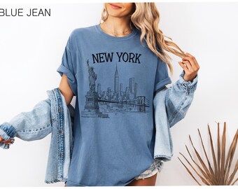 New York T shirt, Unisex T-shirt, Hawk T shirt, Comfort Colors® Women's T-shirt, Home Shirt, NYC T-shirt, Retro T-shirt, 100% Cotton