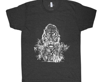 Tiger tshirt, Tiger Shirt, Animal Tshirt, Gift for Dad, Gift for Him, Funny Shirt, Screenprint, Graphic Tee, Birthday Gift, Christmas Gift