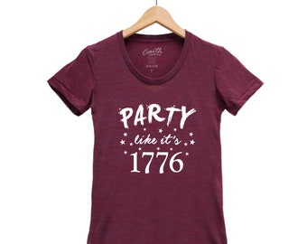 T-Shirt „Forth of July“, Damen-Junior-Shirt, kostenloses T-Shirt, USA-Shirt, amerikanische Flagge, Merica, 4. Juli-Shirt, Sommer-Shirt, Grafik-T-Shirt, Sterne