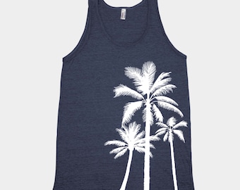 Palm Tree Shirt, Nature Shirt, Tree Tank Top, Mens Tank Top, Summer Shirt, Camping Shirt, Black Tank Top, Graphic Tee , Womens Tank