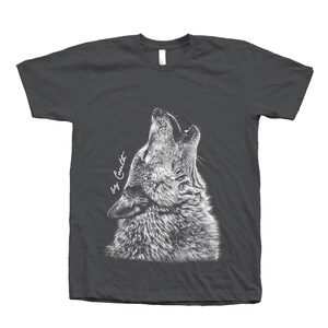 WOLF T Shirt, Mens T-shirt, Unisex T-shirt, Howling Wolf, Animal Print ...