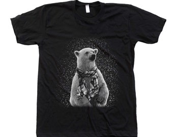 Polar Bear Tshirt, Bear Shirt, Mens Tshirt, Cute Tshirt, Christmas Gift, Christmas Shirt, Animal Shirt, Graphic Tee, Unisex Tshirt