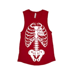 Skeleton Halloween Shirt, Muscle Tank Top, Women Tank Top, Halloween Costume Shirt, Black Tank Top, Gothic, Funny Shirt, Halloween Tank