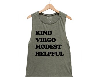 Virgo Muscle Tank Top, Women Tank Top, Astrology Shirt, Birth Sign, Zodiac Sign, Muscle Tank Top, Gift for Virgo, Birthday Shirt