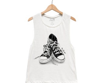 Skeakers Tank - Muscle Tee - Muscle Tank - Cute Shirt - Summer Shirt - Vacay Shirt - Gift for Women - Tank Top for Women - Womens Shirt