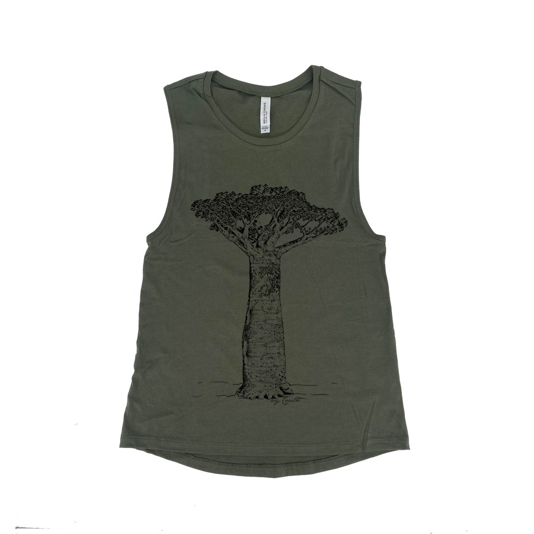 Women Tank Top Baobab Tree Shirt Muscle Tee Tree Shirt Etsy
