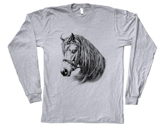 Horse tshirt, Horse Shirt, Animal Tshirt, Gift for Dad, Gift for Him, Funny Shirt, Screenprint, Graphic Tee, Birthday Gift, Christmas Gift