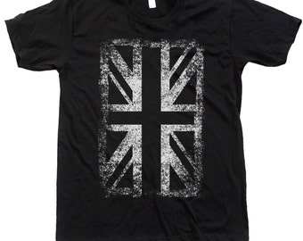 トップス Union Jack Whole Pattern Shirt Patriotic Apparel: Union Jack British Flag Printed Men's T