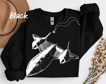 SR-71 Blackbird Sweatshirt: Unisex Fleece Crewneck, Military Shirt