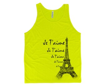 Eiffel Tower Shirt, Vacation Shirt, Mens Tank Top, Summer Shirt, Tourist Shirt, Graphic Tee, Womens Tank Top