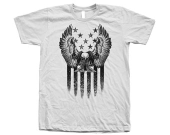 Ready to ship, Size Small, Eagle Tshirt, America tshirt, American flag shirt, distressed flag, USA, Merica, 4th of July Shirt, Mens Shirt