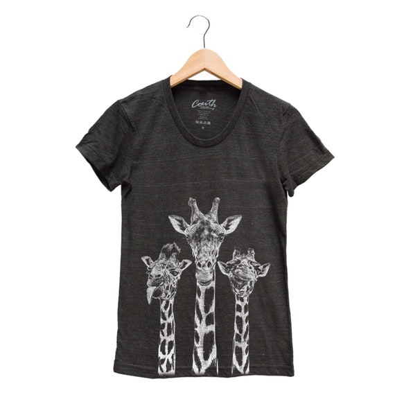 Camiseta de jirafa camiseta junior para mujer camiseta grafica estampado animal regalo para mujer regalo de mama serigrafia camiseta de manga corta Tri Blend Etsy Mexico
