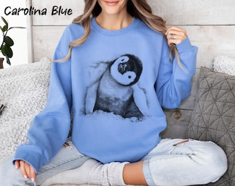 Penguin Sweatshirt: Unisex Fleece Crewneck, Nature Shirt
