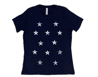 Star Shirt, Womens Tshirt, Summer Shirt, Screenprint Shirt, Birthday Gift, Graphic Tee