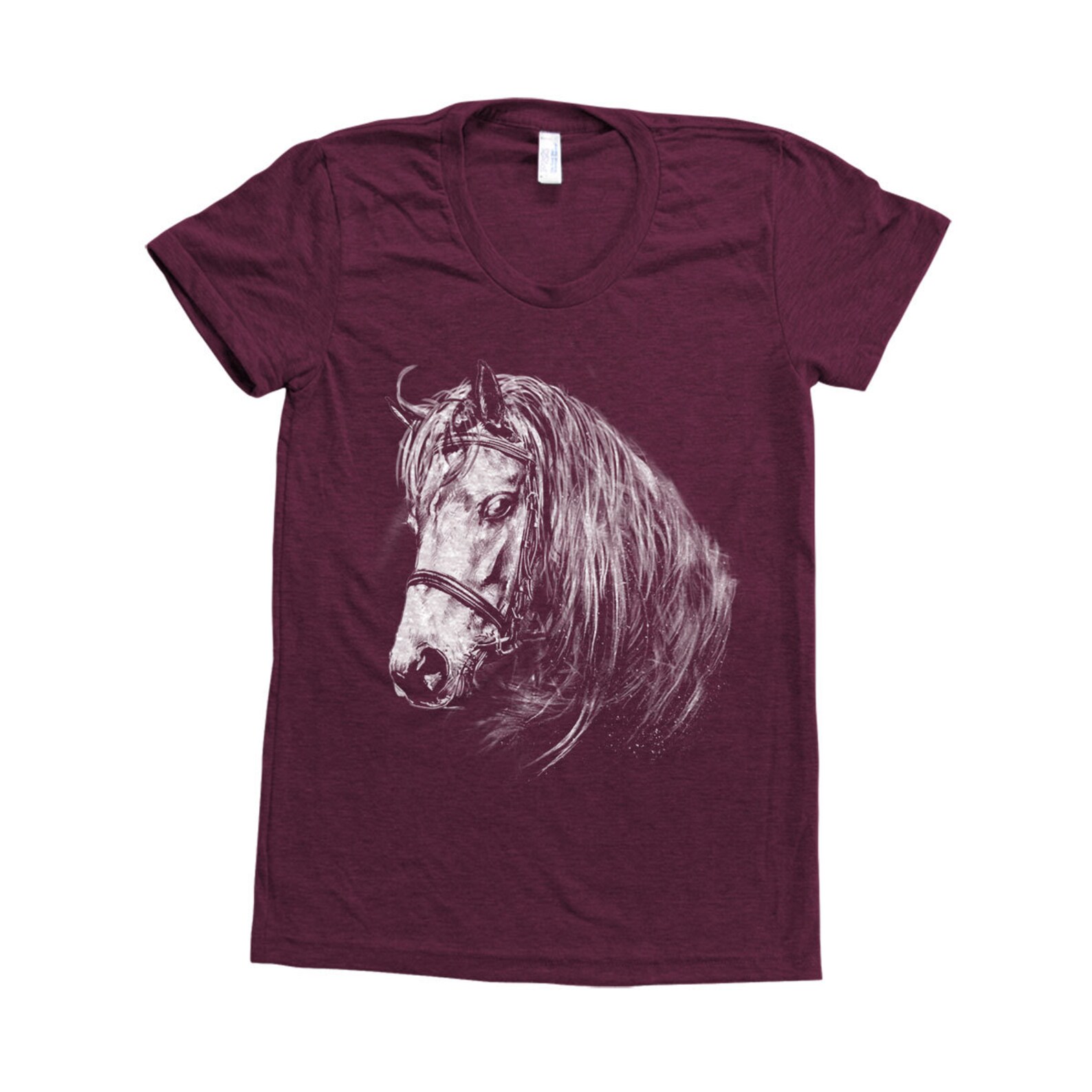 HORSE Shirt Women Triblend Short Sleeve Screen Print Tshirt Etsy
